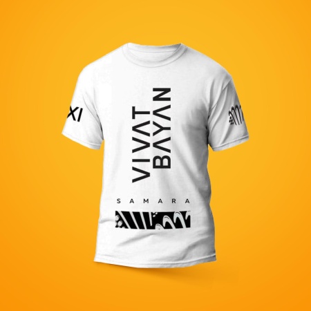 Оверсайз футболка VIVAT BAYAN (белая)